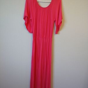 22nd By Binee Size Medium Long Pink Dress with Crochet Back, EUC. 3 for $10